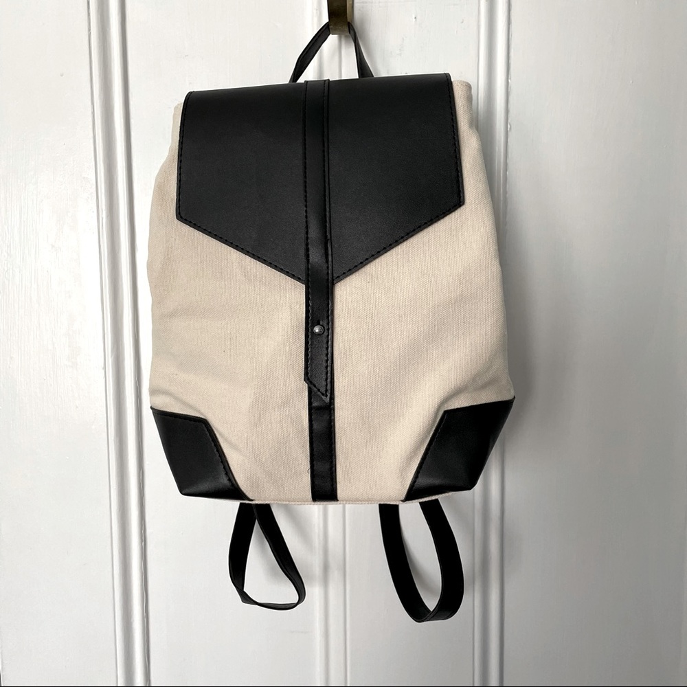 Deux Lux vegan leather & canvas backpack